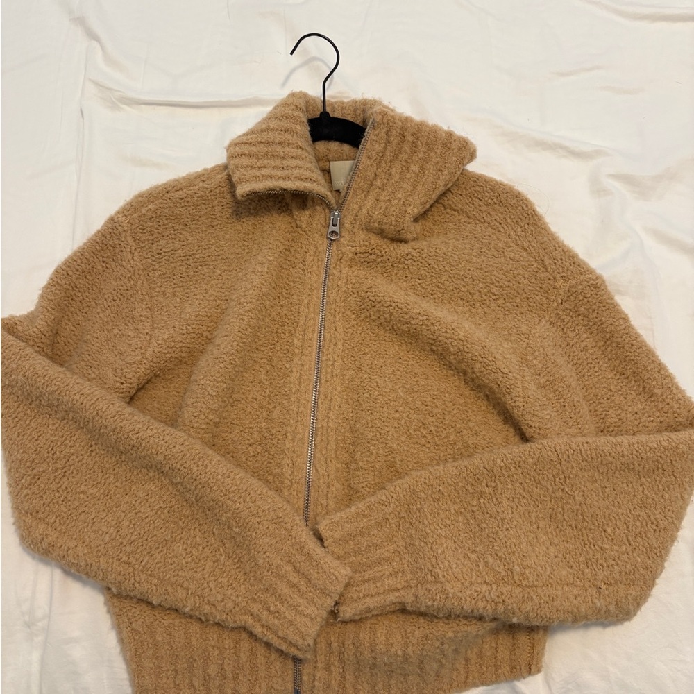 Wilfred Free Tan Zip-Up Jacket